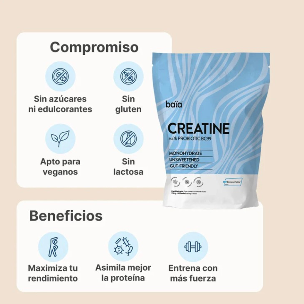 BAÏA Creatine with Probiotic BC99 60 dosis